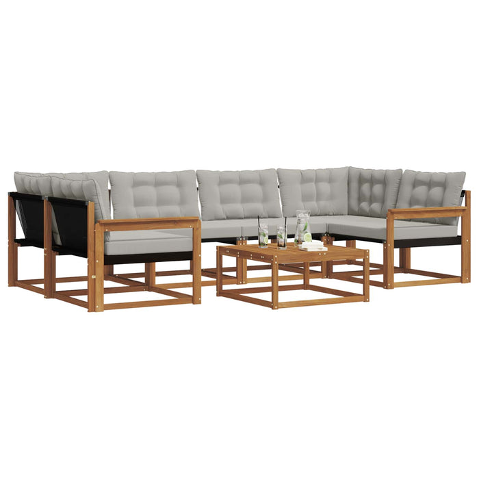 Set de canapele de exterior 7 pcs Gri natural și deschis - WALTI WALTI