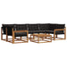 Set de canapele de exterior cu pernă 7 pcs Natural și Negru - WALTI WALTI