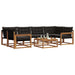 Set de canapele de exterior cu pernă 7 pcs Natural și Negru - WALTI WALTI