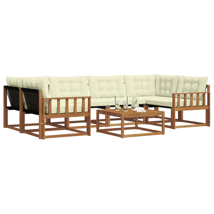 Set de canapele de exterior cu pernă 7 pcs Natural și Crem - WALTI WALTI