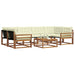 Set de canapele de exterior cu pernă 7 pcs Natural și Crem - WALTI WALTI