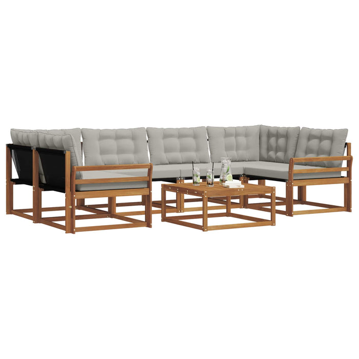 Set de canapele de exterior 7 pcs Gri natural și deschis - WALTI WALTI