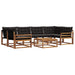 Set de canapele de exterior cu pernă 7 pcs Natural și Negru - WALTI WALTI