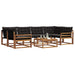 Set de canapele de exterior cu pernă 7 pcs Natural și Negru - WALTI WALTI