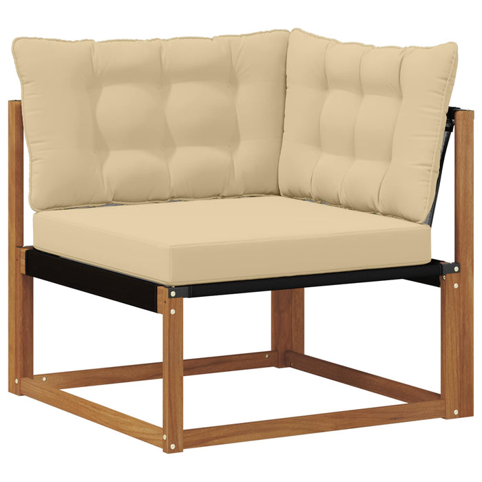 Set de canapele de exterior cu pernă 7 pcs Natural și Bej - WALTI WALTI