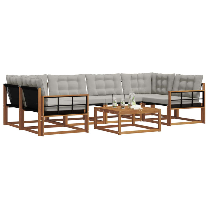 Set de canapele de exterior 7 pcs Gri natural și deschis - WALTI WALTI