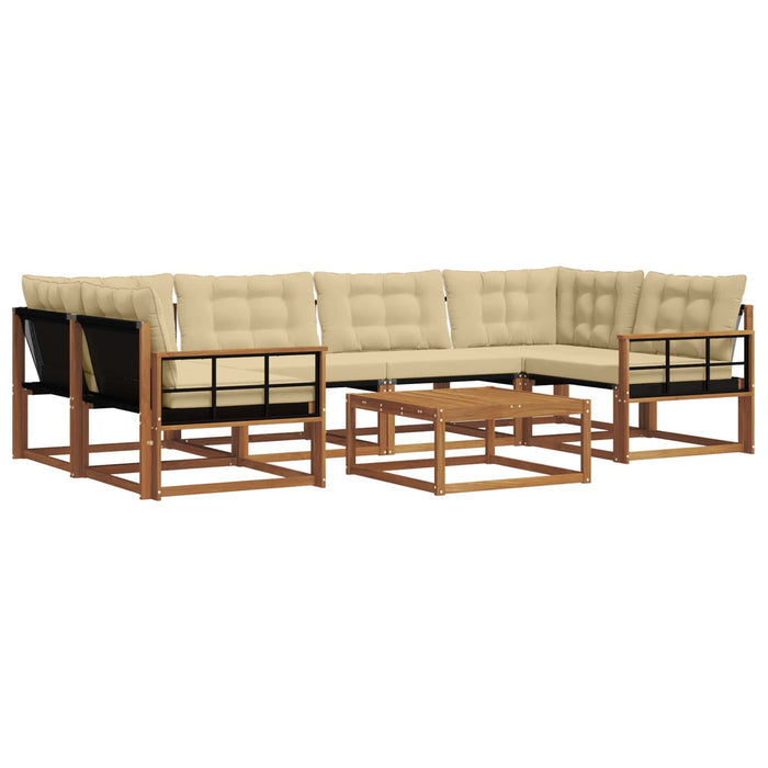 Set de canapele de exterior cu pernă 7 pcs Natural și Bej - WALTI WALTI