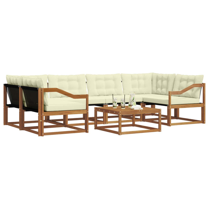 Set de canapele de exterior cu pernă 7 pcs Natural și Crem - WALTI WALTI