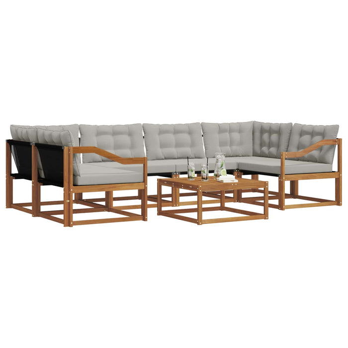 Set de canapele de exterior 7 pcs Gri natural și deschis - WALTI WALTI