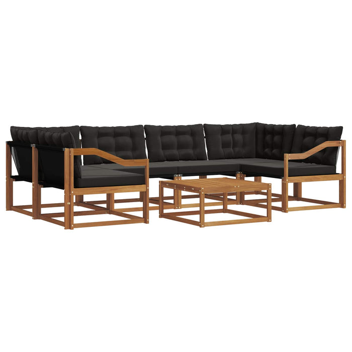 Set de canapele de exterior cu pernă 7 pcs Natural și Negru - WALTI WALTI