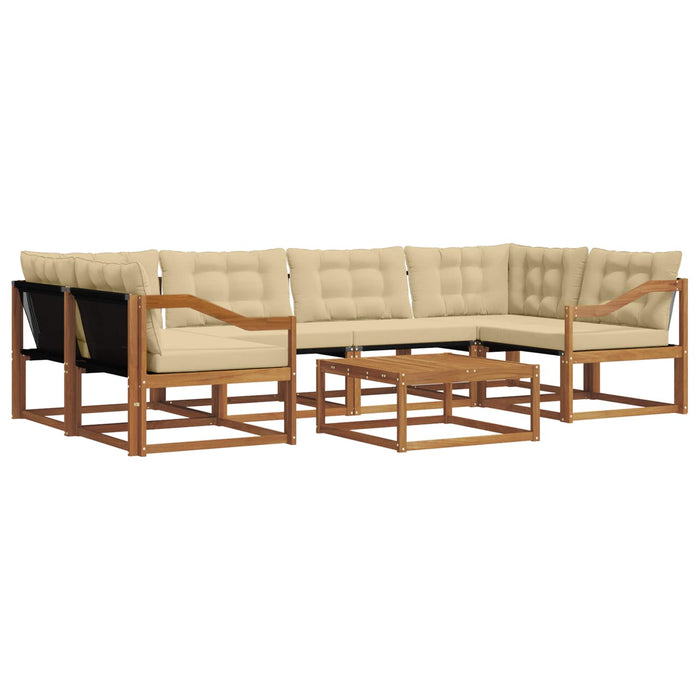 Set de canapele de exterior cu pernă 7 pcs Natural și Bej - WALTI WALTI