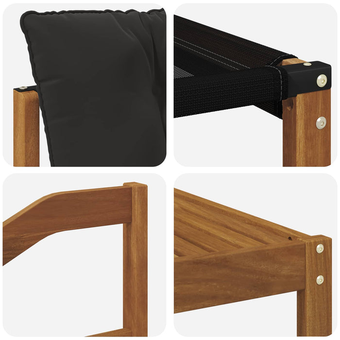 Set de canapele de exterior cu pernă 8 pcs Natural și Negru WALTI