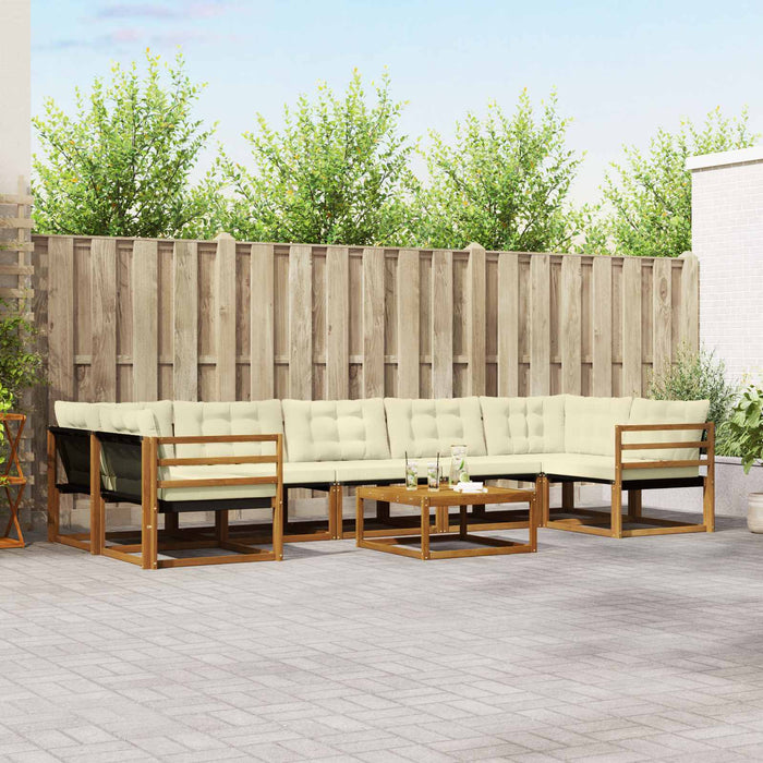 Set de canapele de exterior cu pernă 8 pcs Natural și Crem - WALTI WALTI
