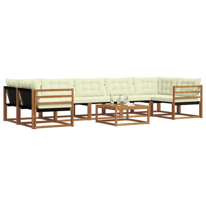 Set de canapele de exterior cu pernă 8 pcs Natural și Crem - WALTI WALTI