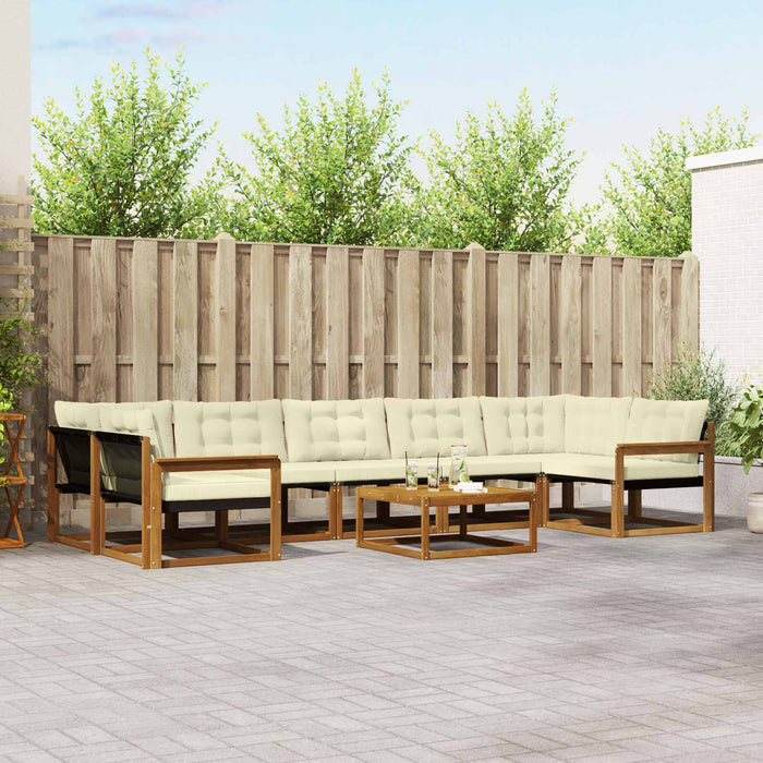 Set de canapele de exterior cu pernă 8 pcs Natural și Crem - WALTI WALTI