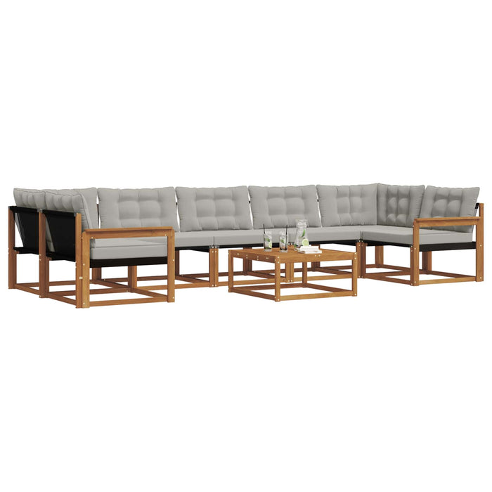 Set de canapele de exterior 8 pcs Gri natural și deschis - WALTI WALTI
