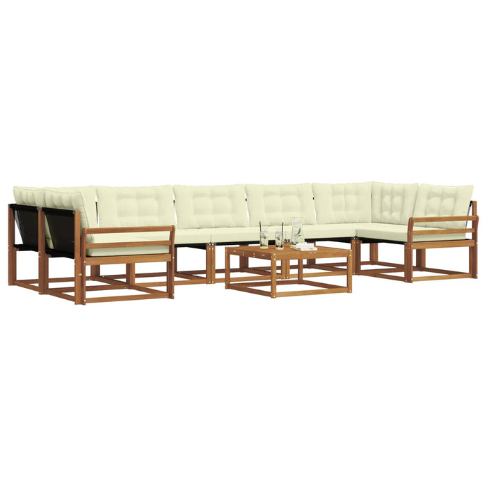 Set de canapele de exterior cu pernă 8 pcs Natural și Crem - WALTI WALTI