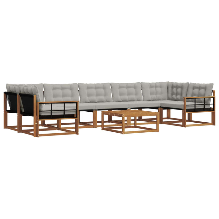 Set de canapele de exterior 8 pcs Gri natural și deschis - WALTI WALTI