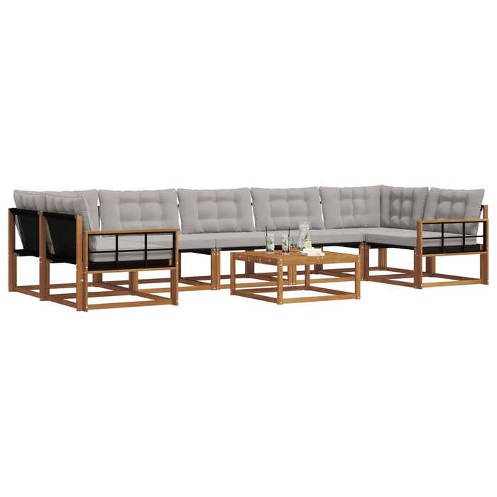 Set de canapele de exterior 8 pcs Gri natural și deschis - WALTI WALTI