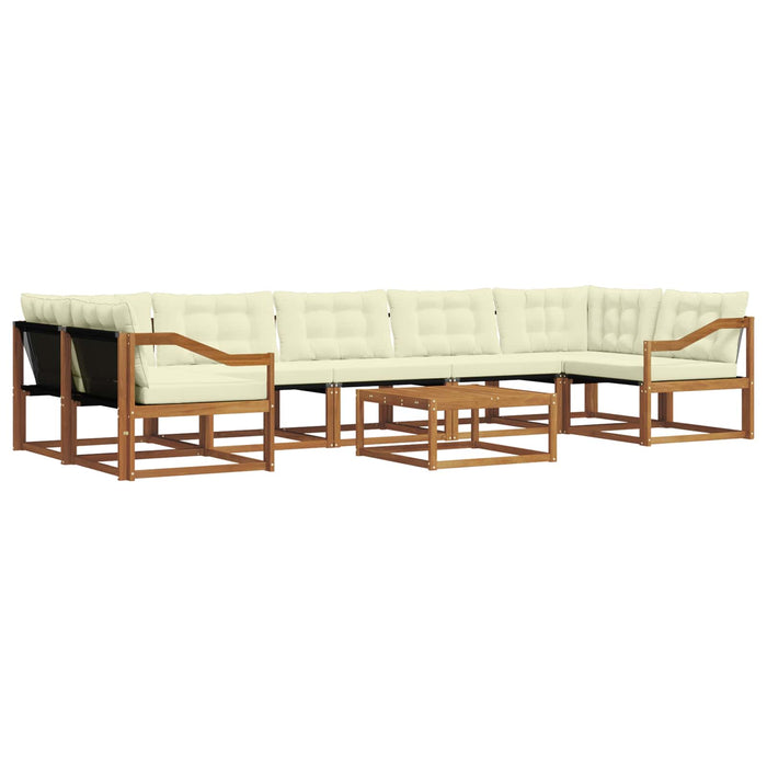 Set de canapele de exterior cu pernă 8 pcs Natural și Crem - WALTI WALTI