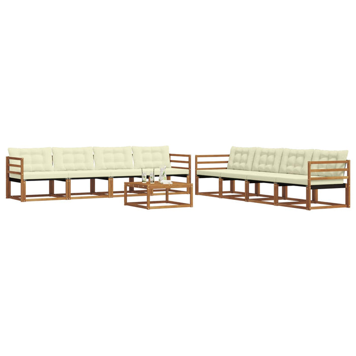 Set de canapele de exterior cu pernă 9 pcs Natural și Crem - WALTI WALTI