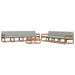 Set de canapele de exterior 9 pcs Gri natural și deschis - WALTI WALTI