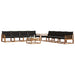Set de canapele de exterior cu pernă 9 pcs Natural și Negru - WALTI WALTI
