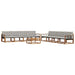 Set de canapele de exterior 9 pcs Gri natural și deschis - WALTI WALTI