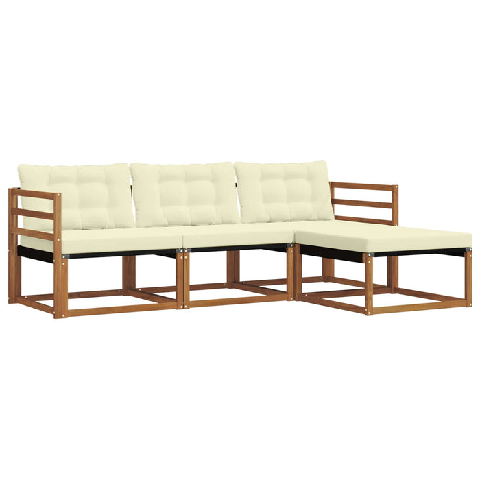 Set de canapele de exterior cu pernă 4 pcs Natural și Crem - WALTI WALTI