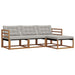 Set de canapele de exterior 4 pcs Gri natural și deschis - WALTI WALTI