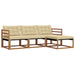 Set de canapele de exterior cu pernă 4 pcs Natural și Bej - WALTI WALTI