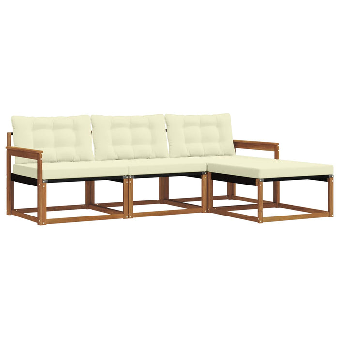 Set de canapele de exterior cu pernă 4 pcs Natural și Crem - WALTI WALTI