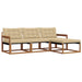 Set de canapele de exterior cu pernă 4 pcs Natural și Bej - WALTI WALTI