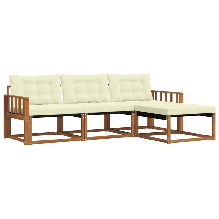 Set de canapele de exterior cu pernă 4 pcs Natural și Crem - WALTI WALTI