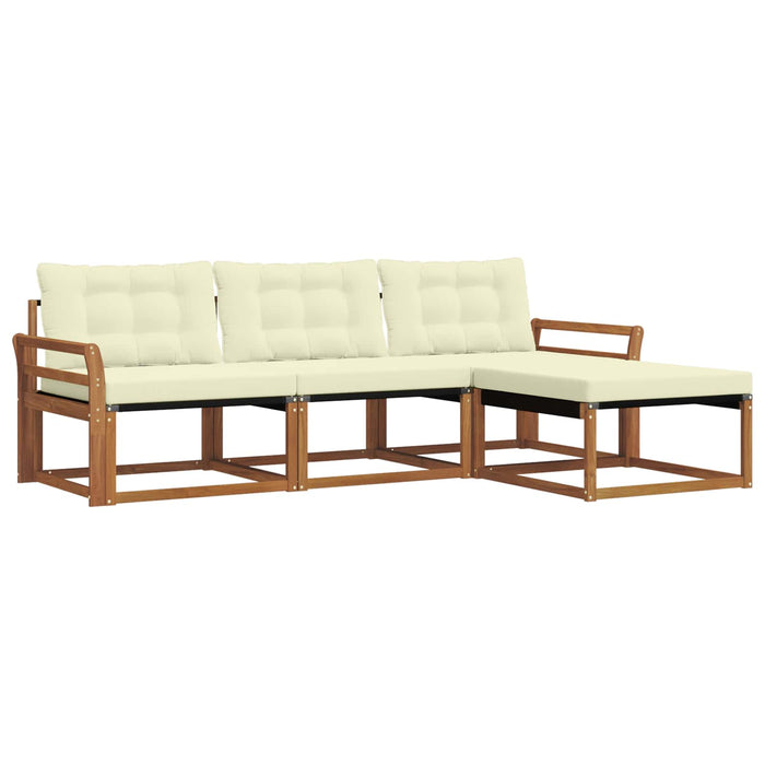 Set de canapele de exterior cu pernă 4 pcs Natural și Crem - WALTI WALTI