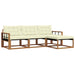 Set de canapele de exterior cu pernă 4 pcs Natural și Crem - WALTI WALTI