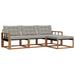 Set de canapele de exterior 4 pcs Gri natural și deschis - WALTI WALTI