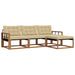 Set de canapele de exterior cu pernă 4 pcs Natural și Bej - WALTI WALTI