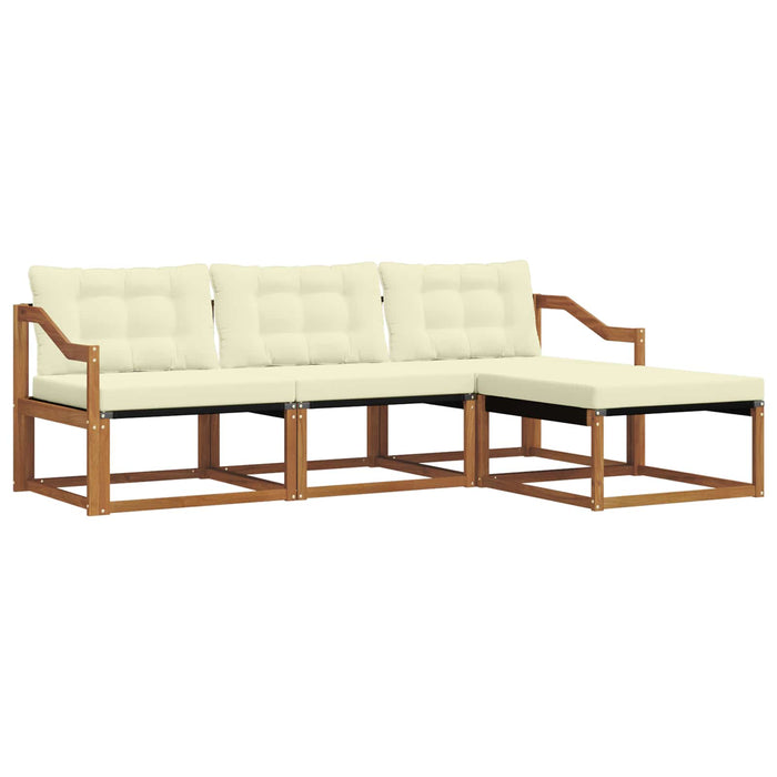 Set de canapele de exterior cu pernă 4 pcs Natural și Crem - WALTI WALTI