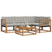 Set de canapele de exterior 5 pcs Gri natural și deschis - WALTI WALTI