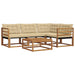 Set de canapele de exterior cu pernă 5 pcs Natural și Bej - WALTI WALTI