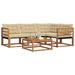 Set de canapele de exterior cu pernă 5 pcs Natural și Bej - WALTI WALTI