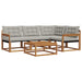 Set de canapele de exterior 5 pcs Gri natural și deschis - WALTI WALTI