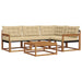 Set de canapele de exterior cu pernă 5 pcs Natural și Bej - WALTI WALTI