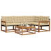 Set de canapele de exterior cu pernă 5 pcs Natural și Bej - WALTI WALTI