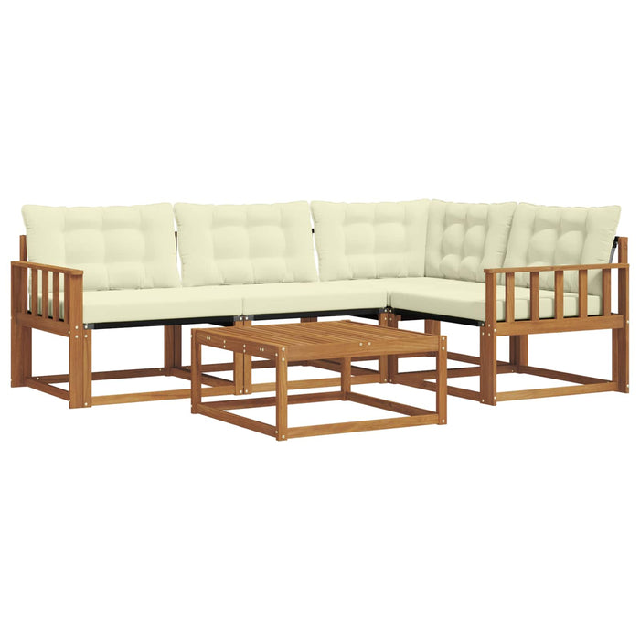 Set de canapele de exterior cu pernă 5 pcs Natural și Crem - WALTI WALTI