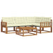 Set de canapele de exterior cu pernă 5 pcs Natural și Crem - WALTI WALTI