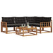 Set de canapele de exterior cu pernă 5 pcs Natural și Negru - WALTI WALTI