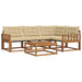 Set de canapele de exterior cu pernă 5 pcs Natural și Bej - WALTI WALTI