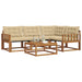 Set de canapele de exterior cu pernă 5 pcs Natural și Bej - WALTI WALTI